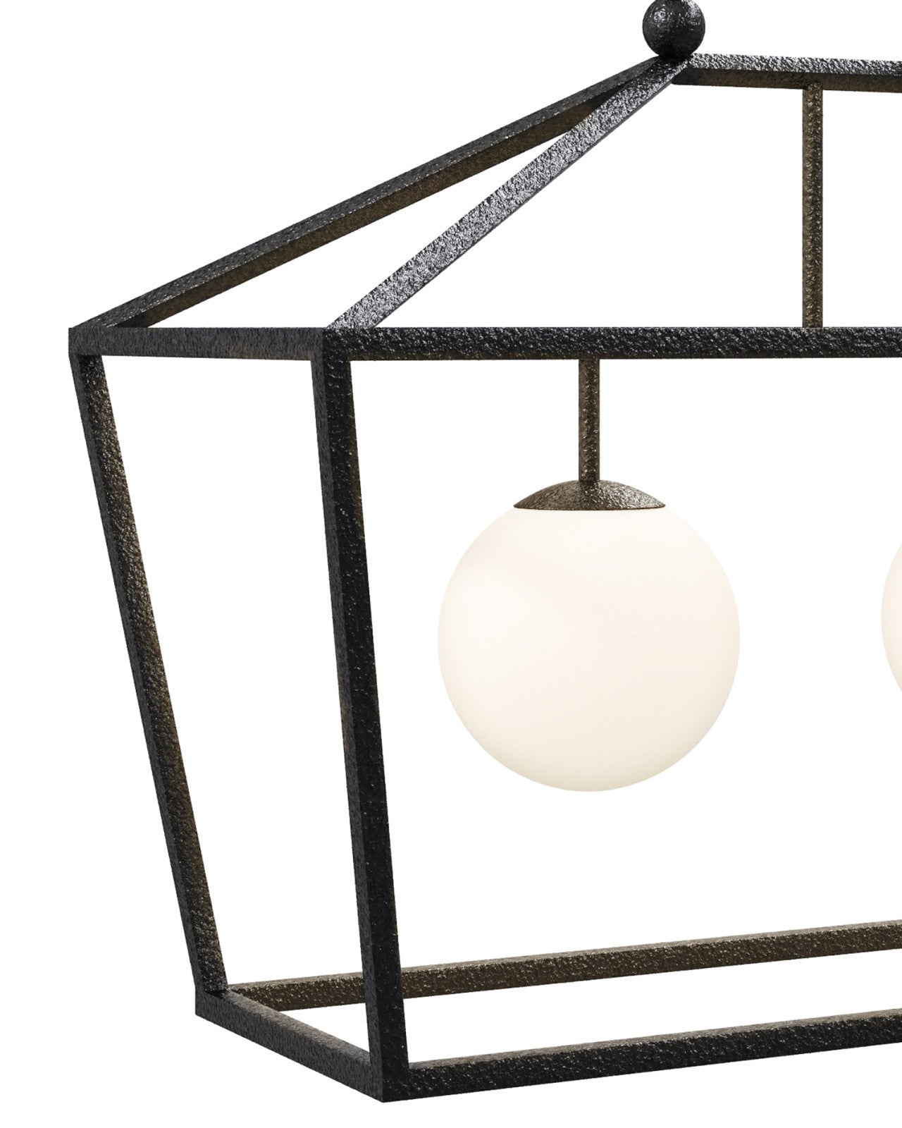 Currey & Company 30.5" X 36" X 18" Denison Rectangular Black 2 Light Outdoor Lantern