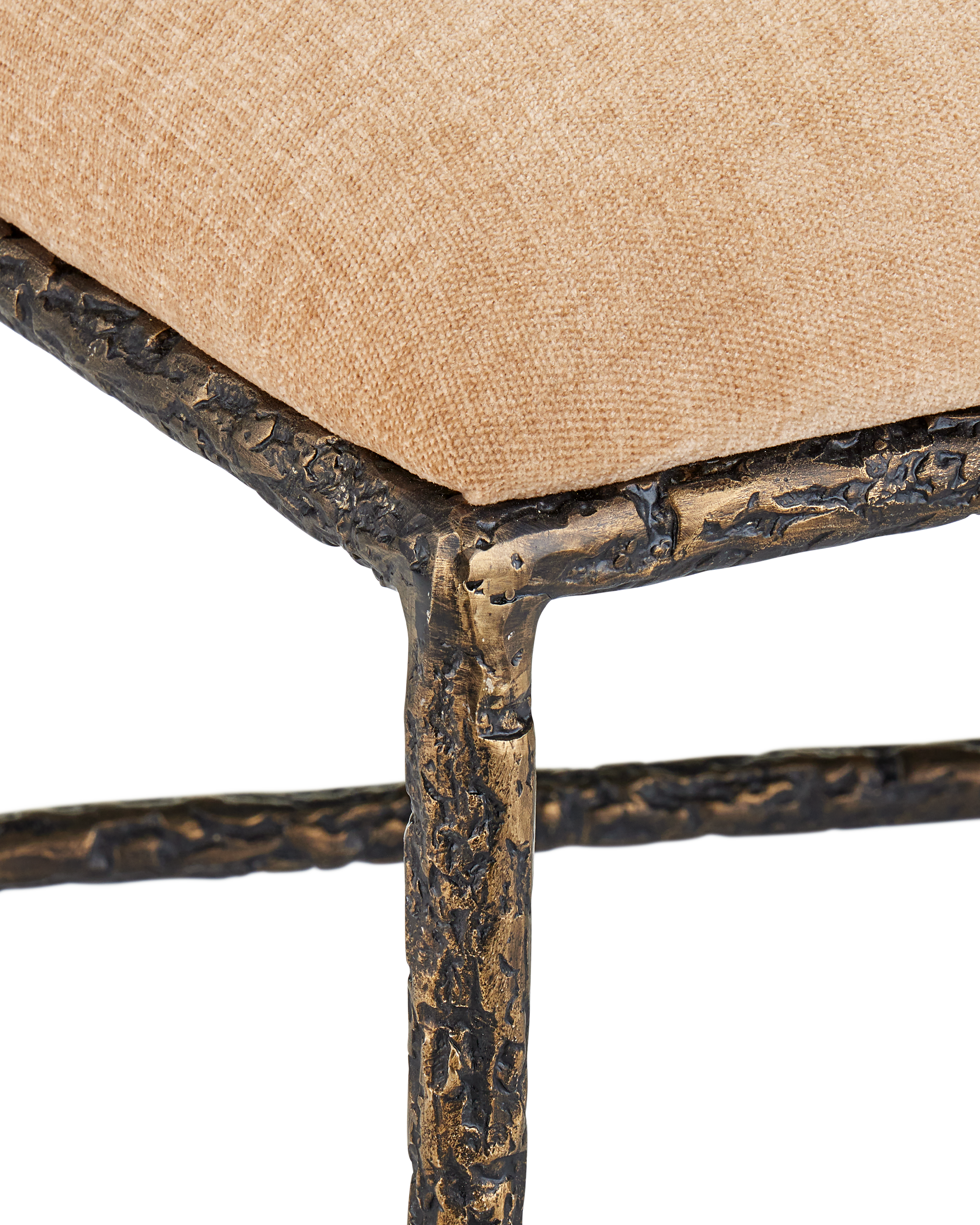 Currey & Company Fuso Bench, Fizz Champagne