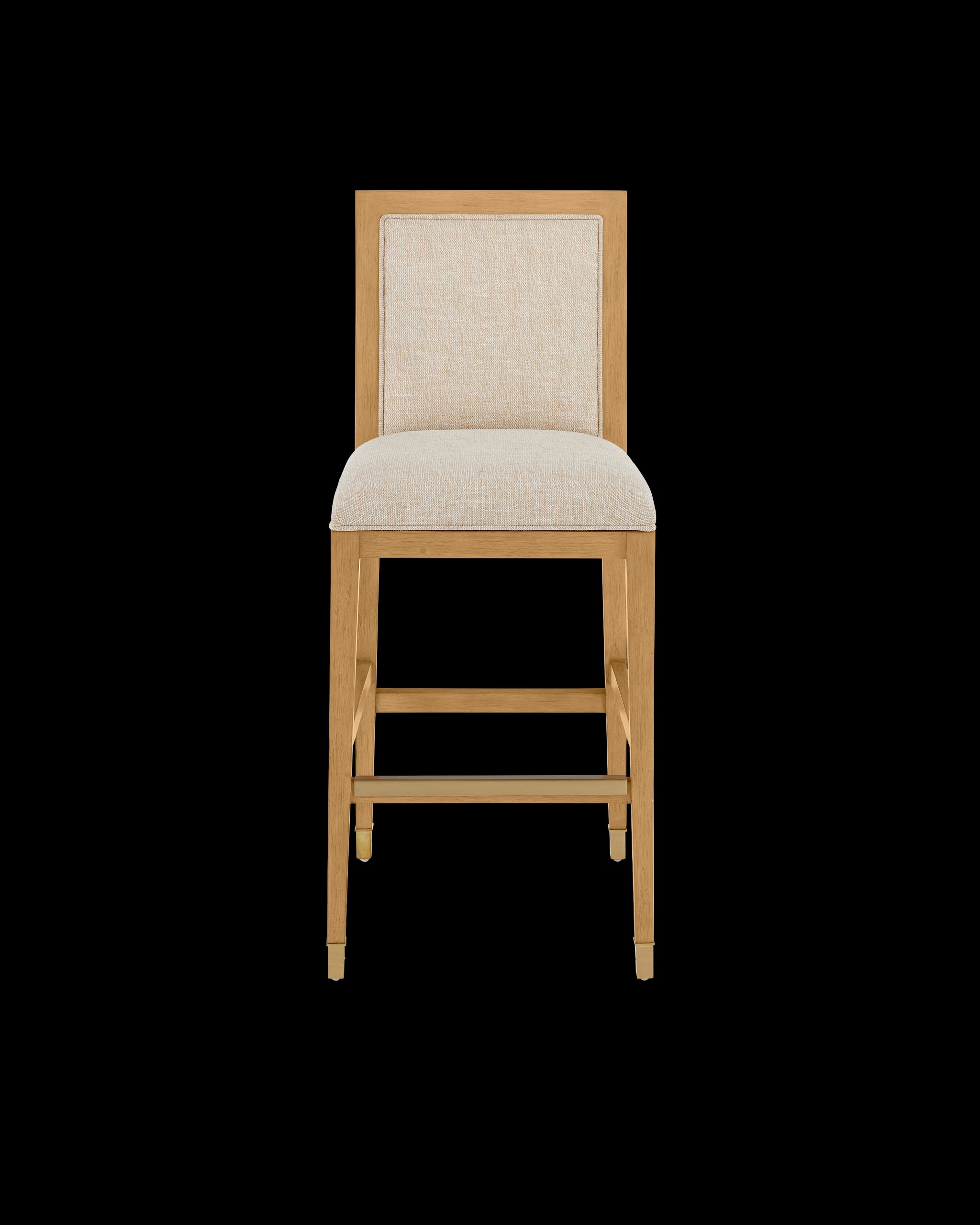 Currey & Company Santos Sea Sand Bar Stool, Liller Malt