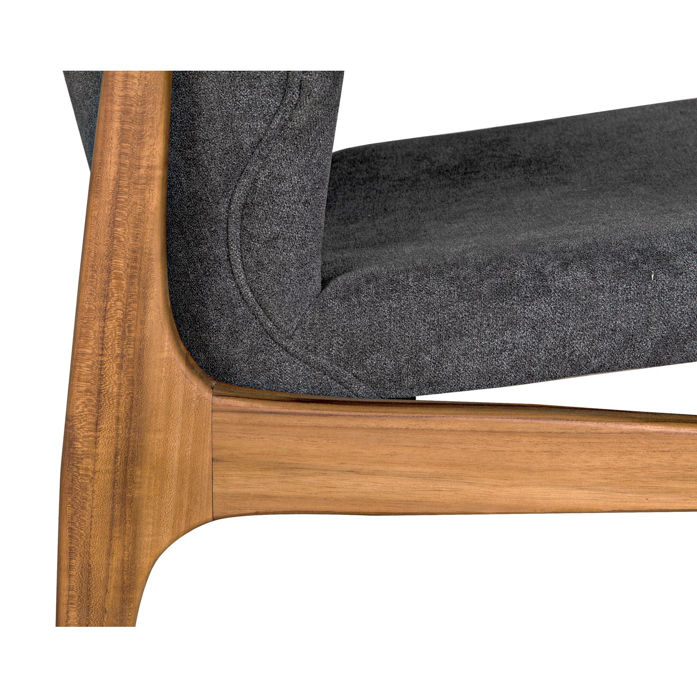 Noir Vittorio Chair With Grey Fabric