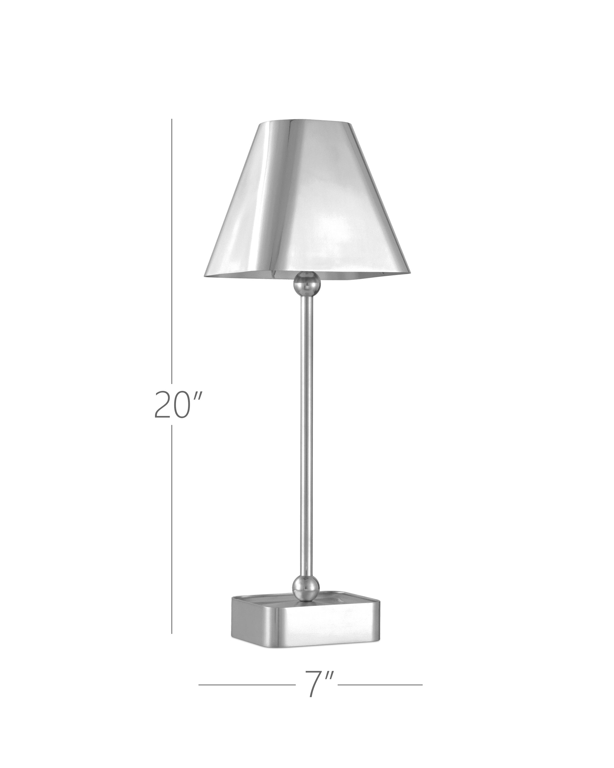 Currey & Company Gadabout Nickel Cordless Table Lamp