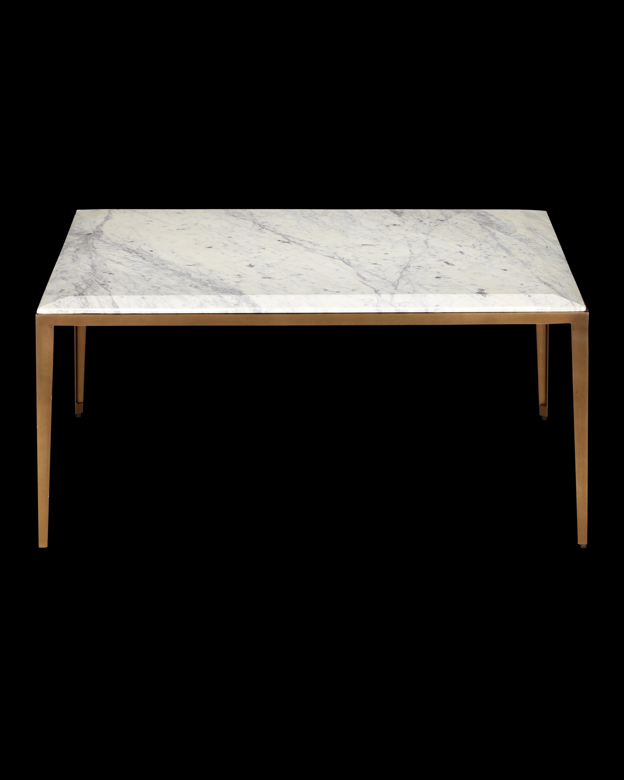 Currey & Company Oblique Marble Cocktail Table