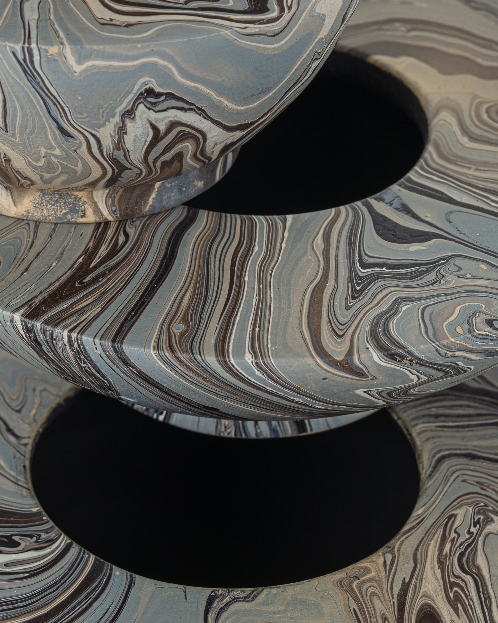 Currey & Company Marbleized Stacking Box Set Of 3