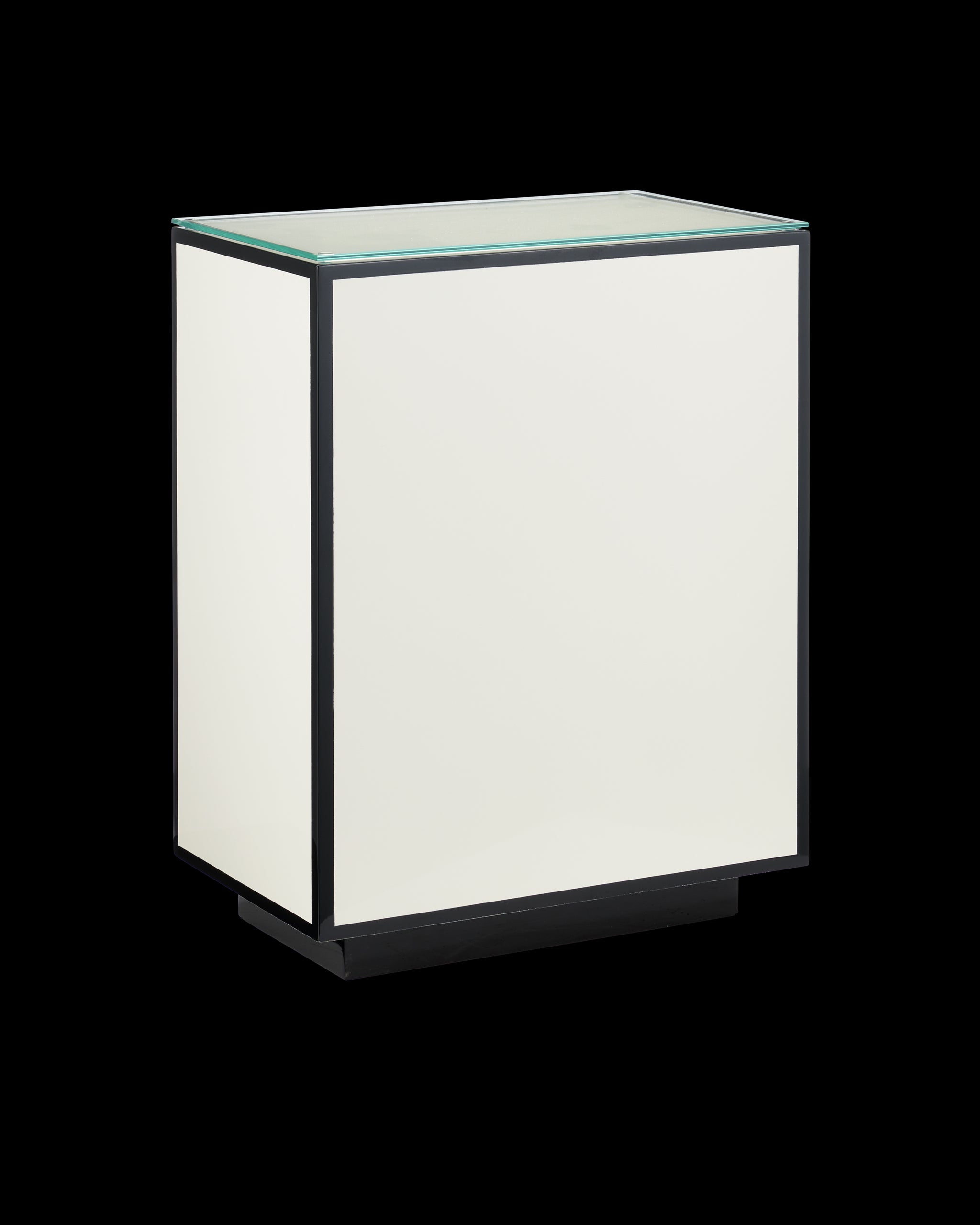 Currey & Company Ivory Lacquer Side Table