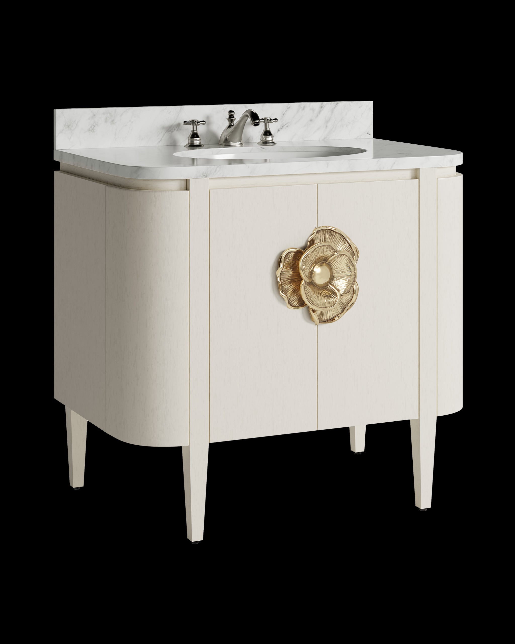 Currey & Company Briallen 36" Vanity With Oval Undermount Sink