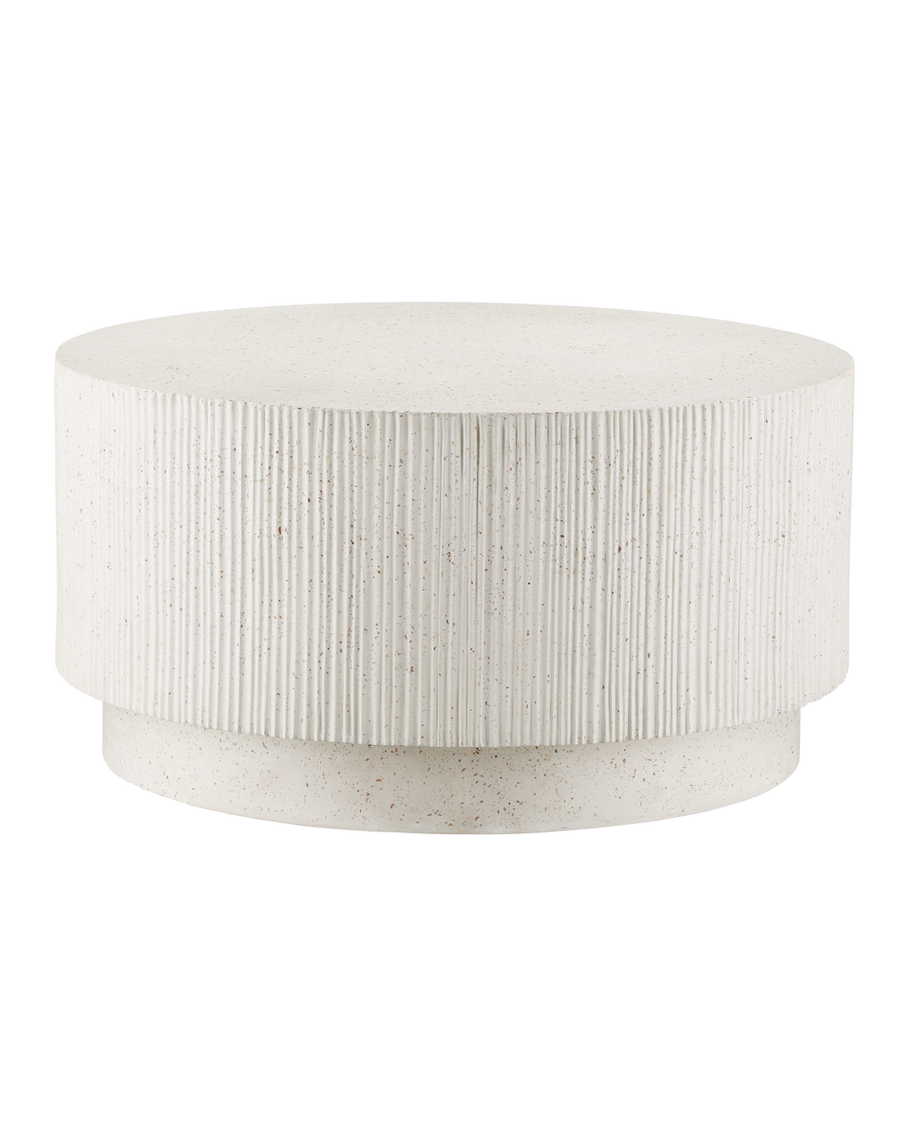 Currey & Company Ridge Ivory Terrazzo Cocktail Table