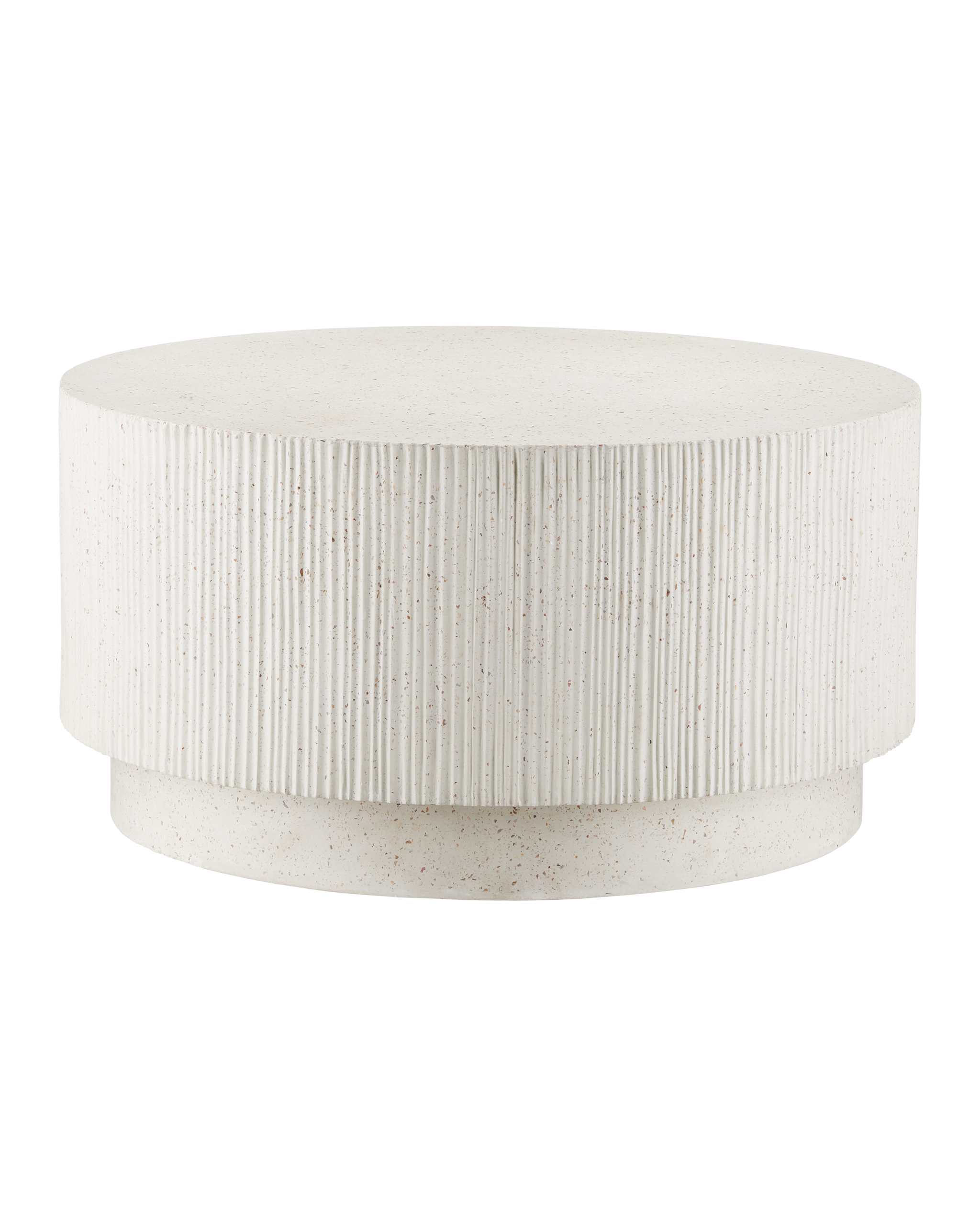 Currey & Company Ridge Ivory Terrazzo Cocktail Table