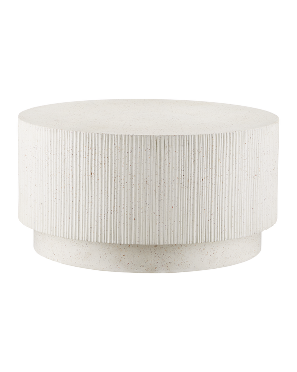 Currey & Company Ridge Ivory Terrazzo Cocktail Table