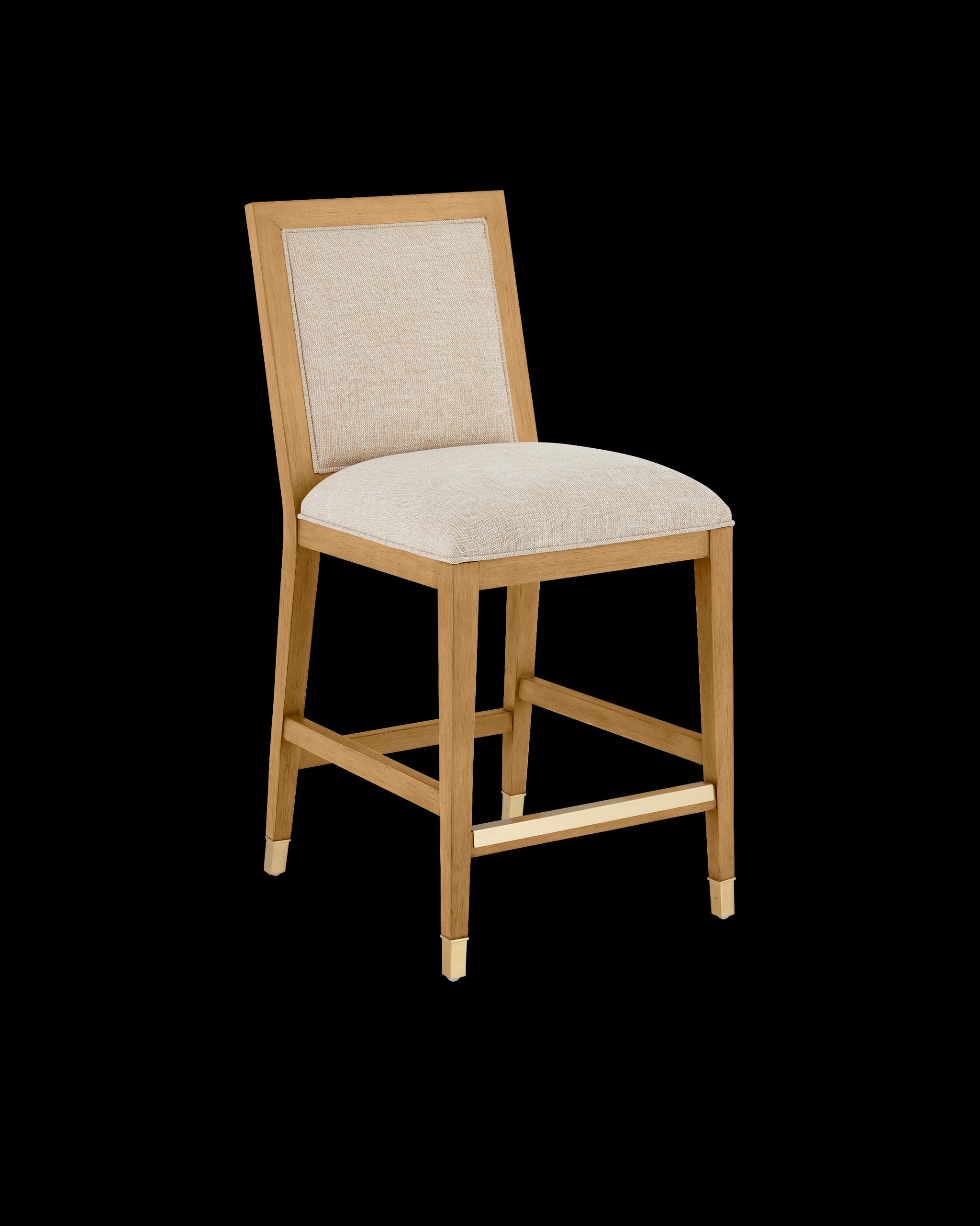 Currey & Company Santos Sea Sand Counter Stool, Liller Malt