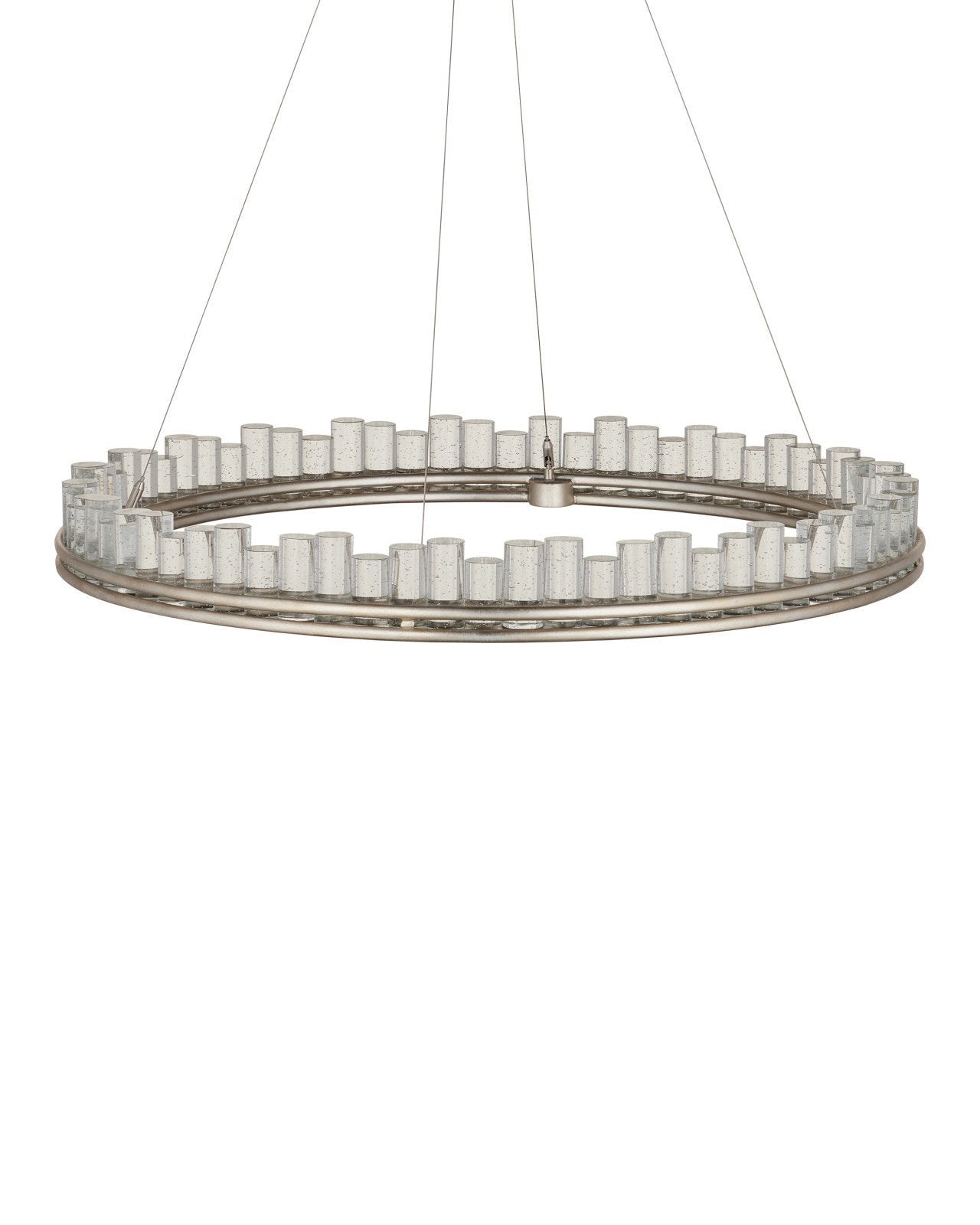 Currey & Company Pleiades 36" Seeded Crystal Led Chandelier