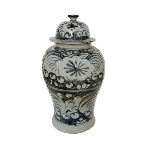 Bargain Basement Blue And White Sea Flower Temple Jar Large By Legends Accents