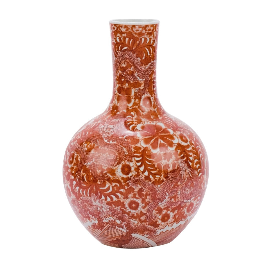 Globular Vase, Orange by Legend of Asia