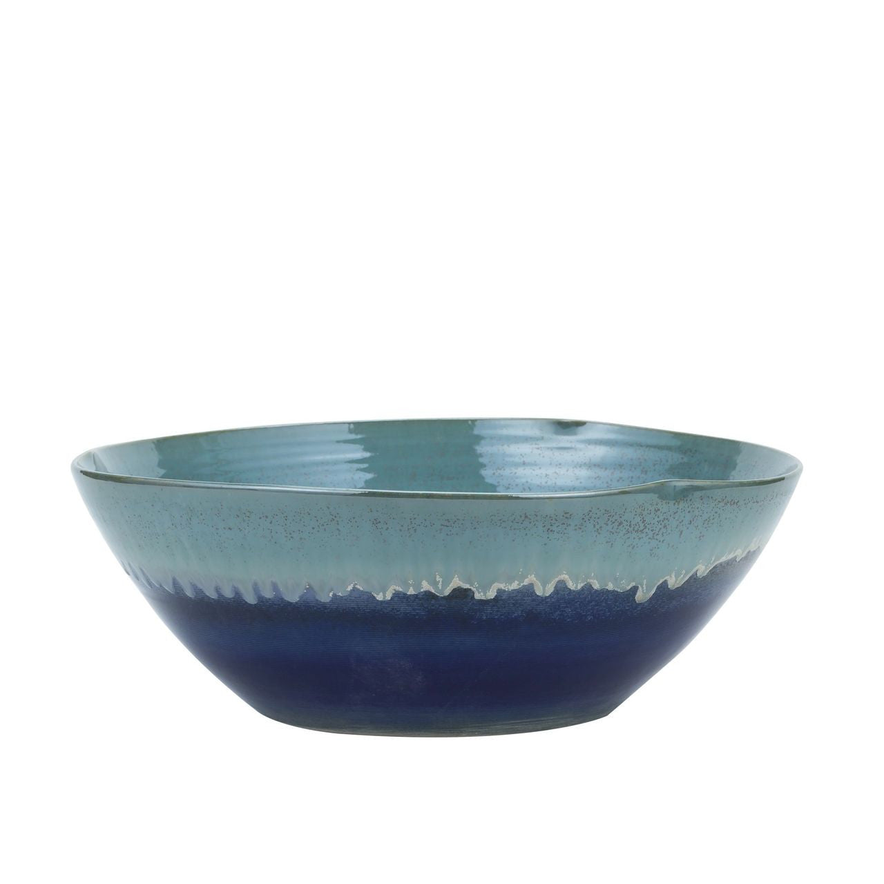 Swirl Bowl Blue Green Reaction Glazed By Legends Of Asia