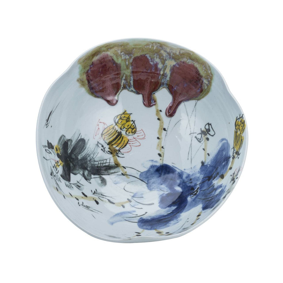 Swirl Bowl Oxblood Lotus By Legends Of Asia