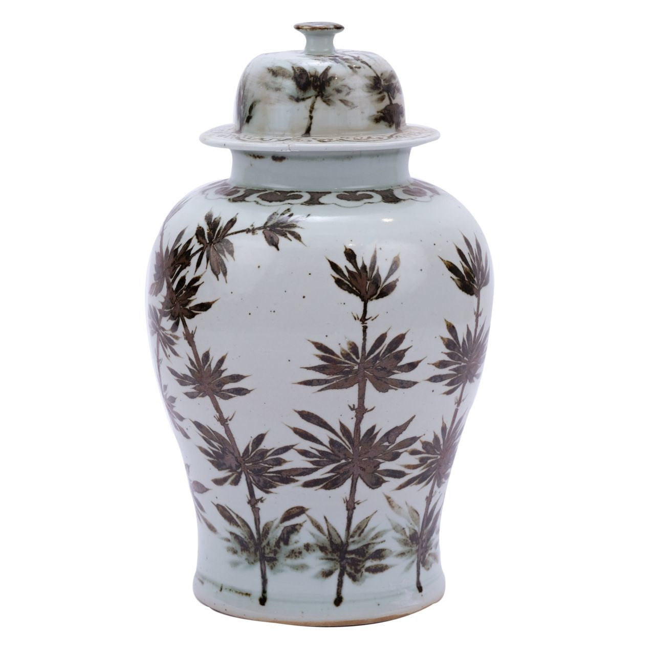 Rusty Brown Bamboo Temple Jar By Legends Of Asia