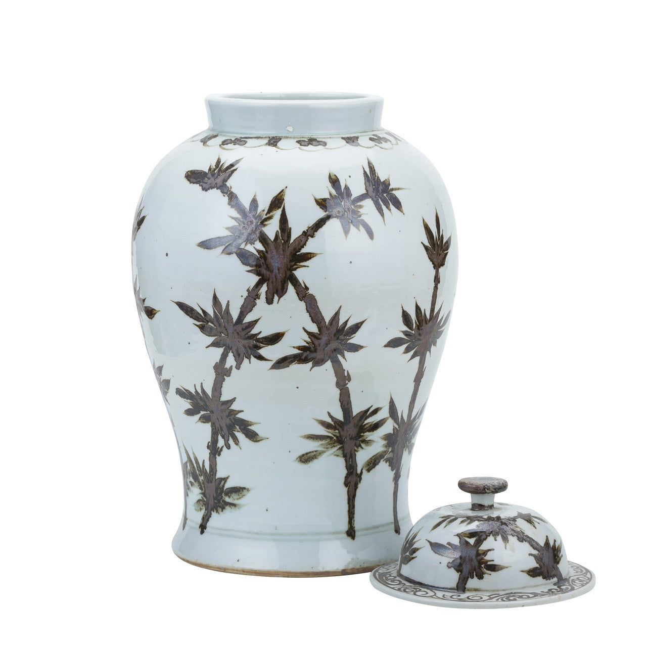 Rusty Brown Bamboo Temple Jar By Legends Of Asia