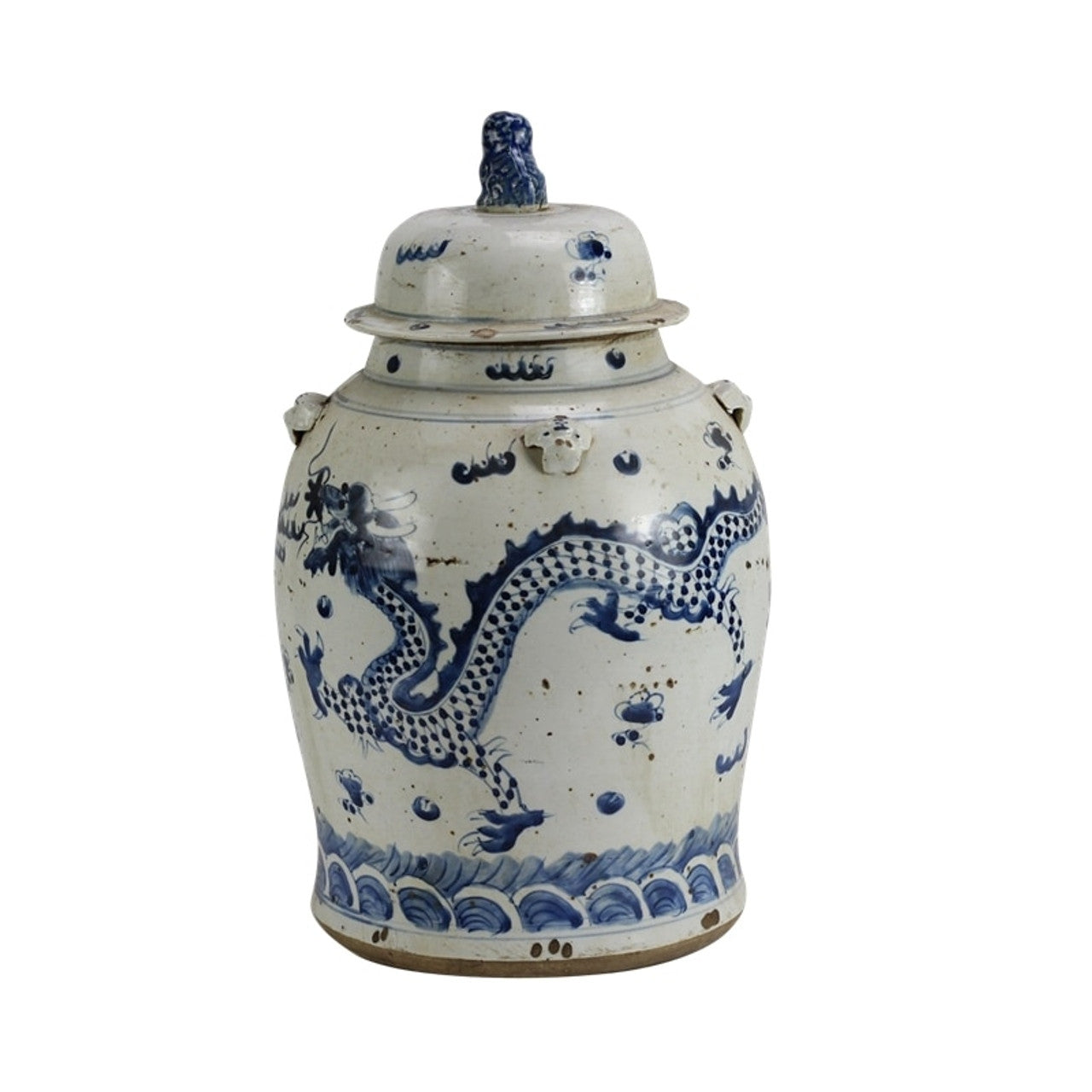 Vintage Temple Jar Dragon Motif Large By Legends Of Asia