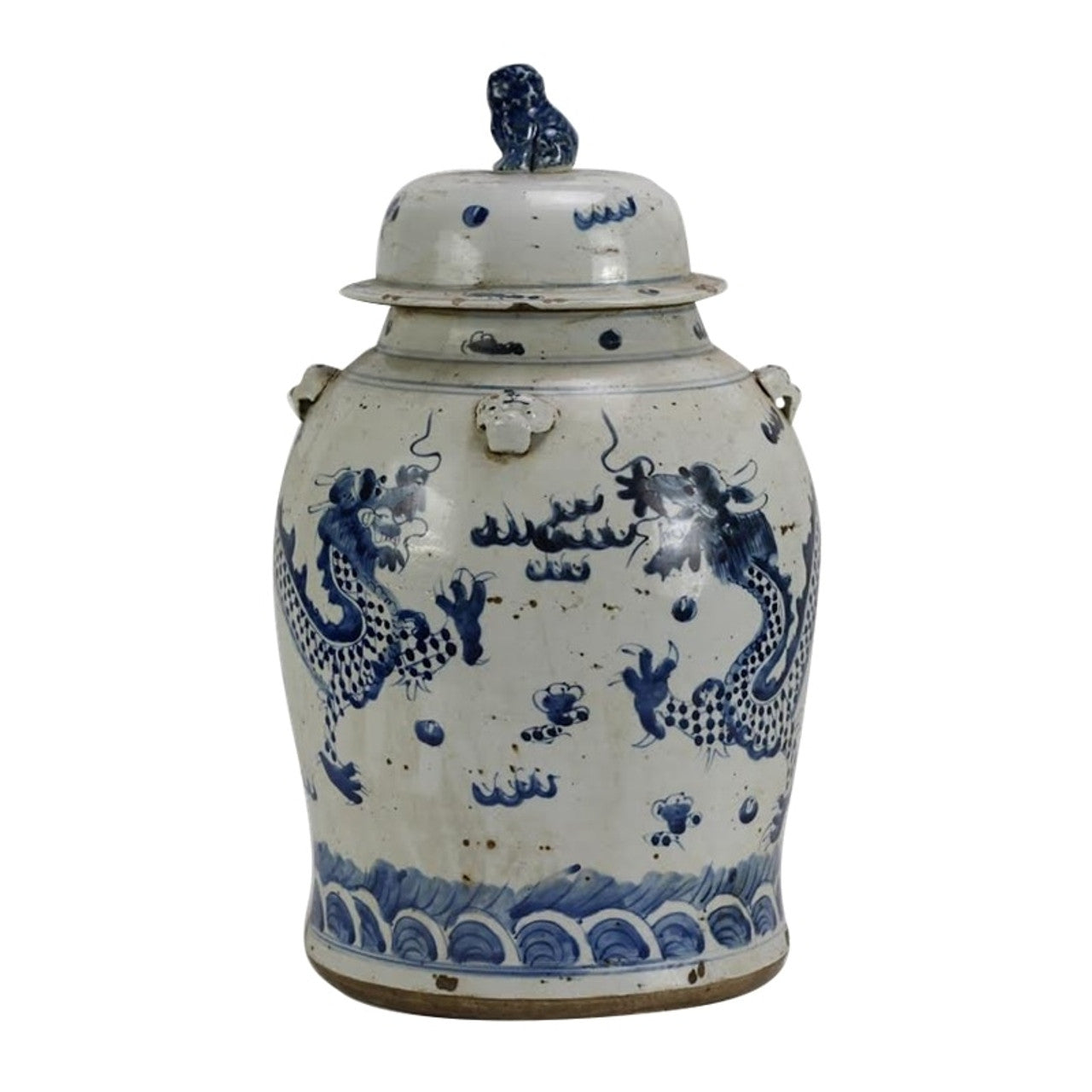Vintage Temple Jar Dragon Motif Large By Legends Of Asia