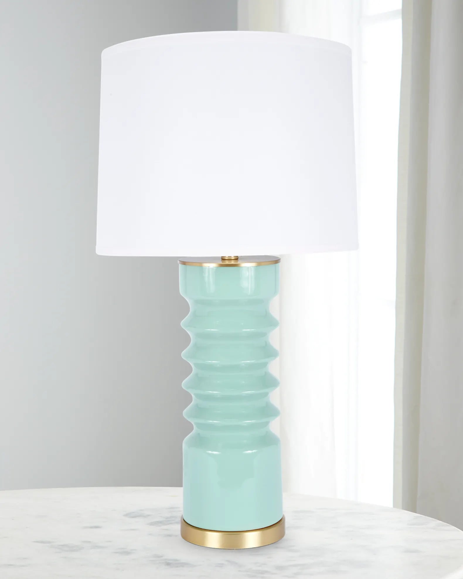 Old World Design Lennon Celadon Ceramic Table Lamp