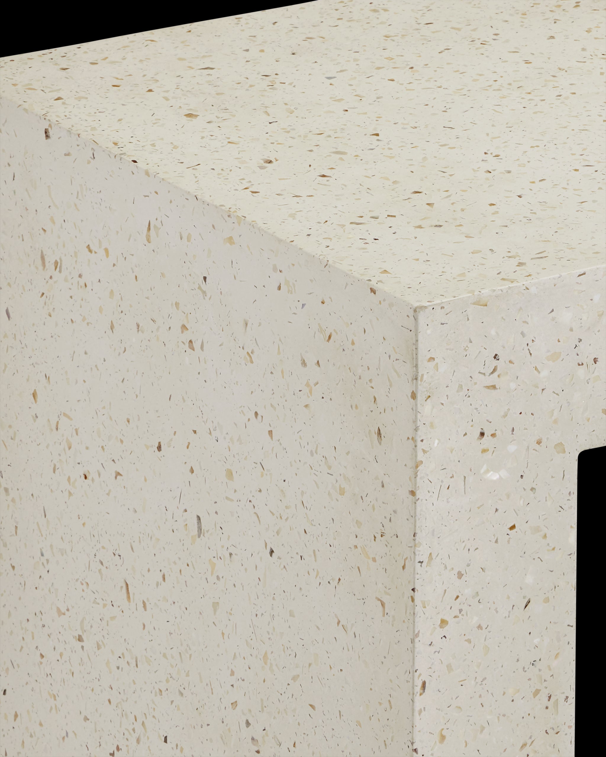 Currey & Company Carson Ivory Terrazzo Accent Table