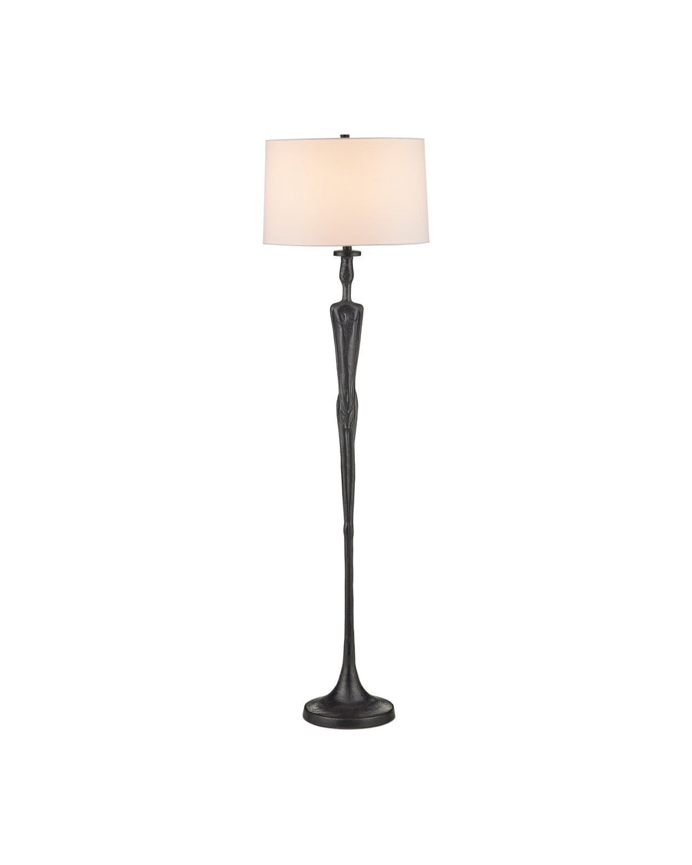 Currey & Company Mirage Black Cast Aluminum Floor Lamp