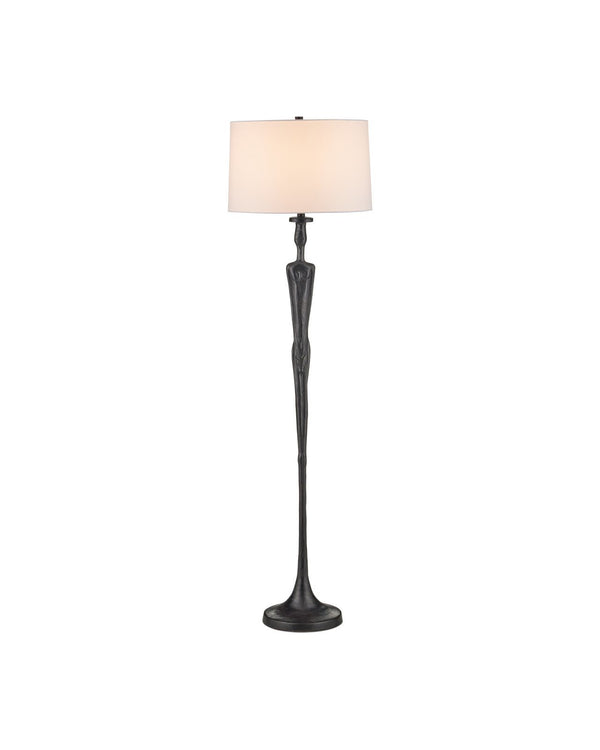 Currey & Company Mirage Black Cast Aluminum Floor Lamp