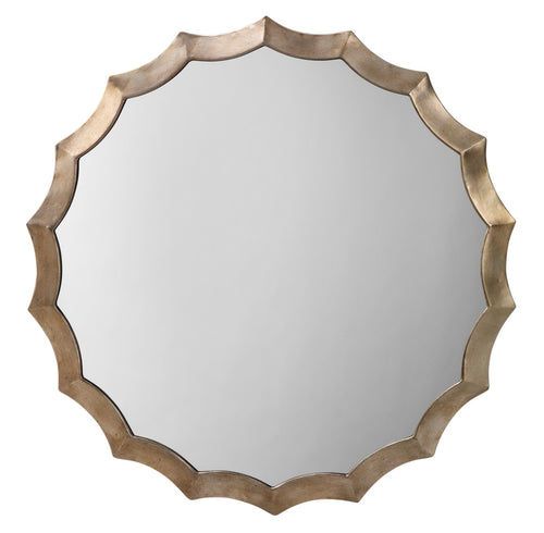 Round Scalloped Mirror