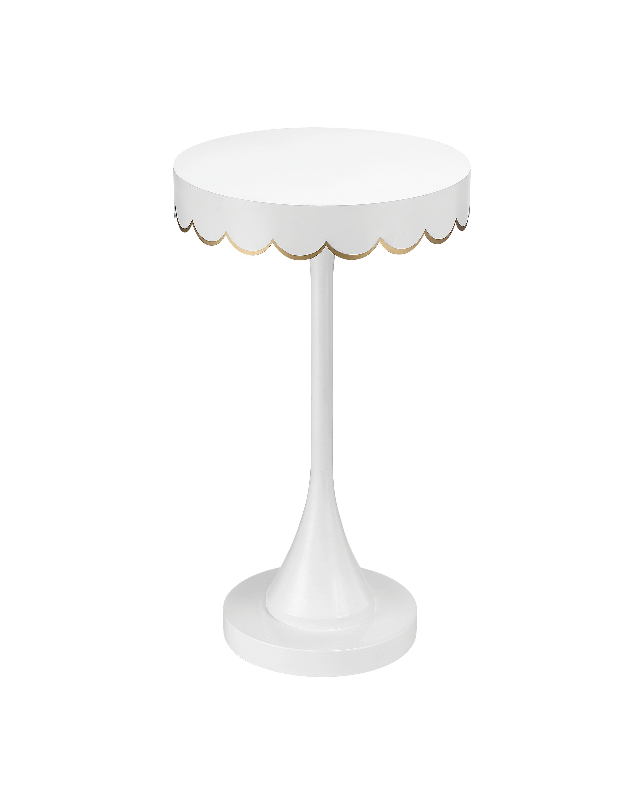 Currey & Company Enid White Accent Table