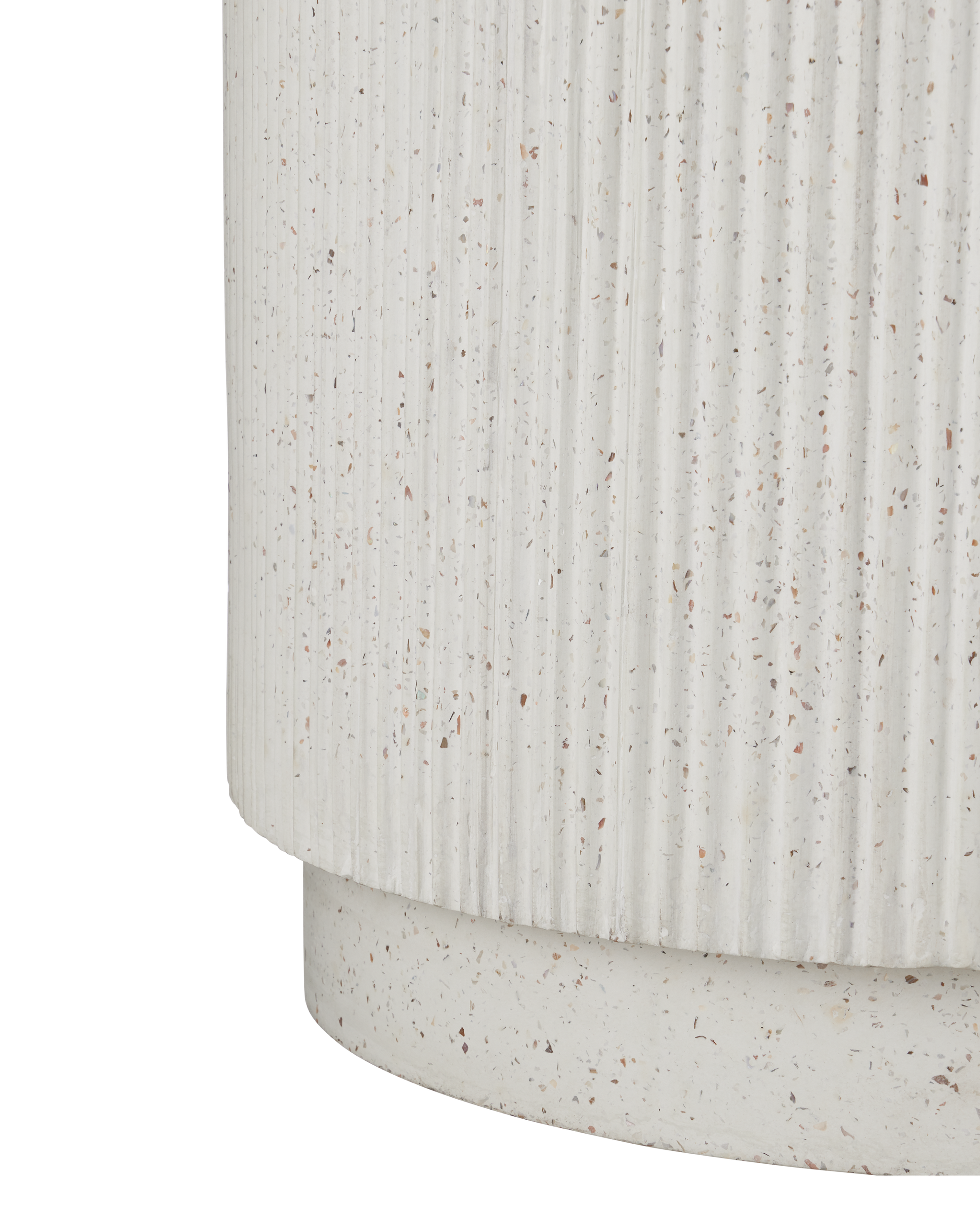 Currey & Company Ridge Large Ivory Terrazzo Planter