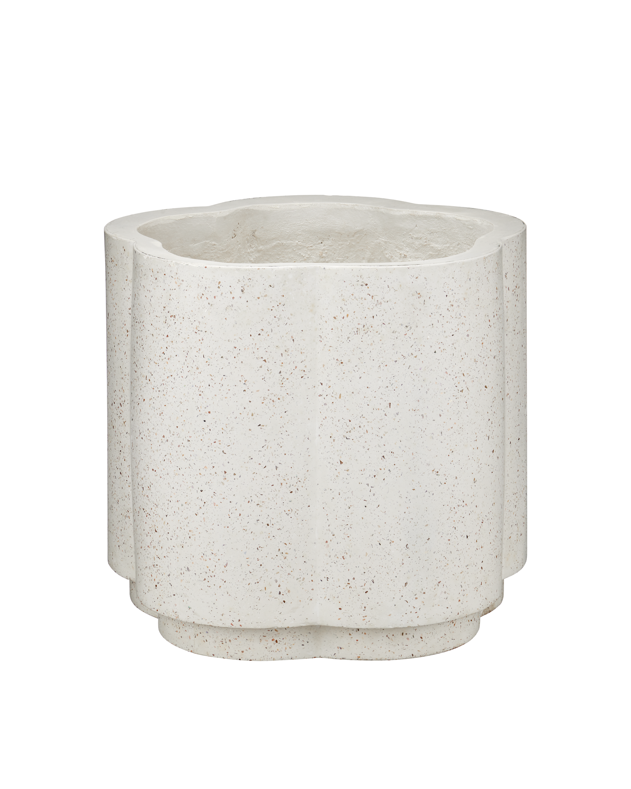 Currey & Company Smerlato Ivory Terrazzo Medium Planter