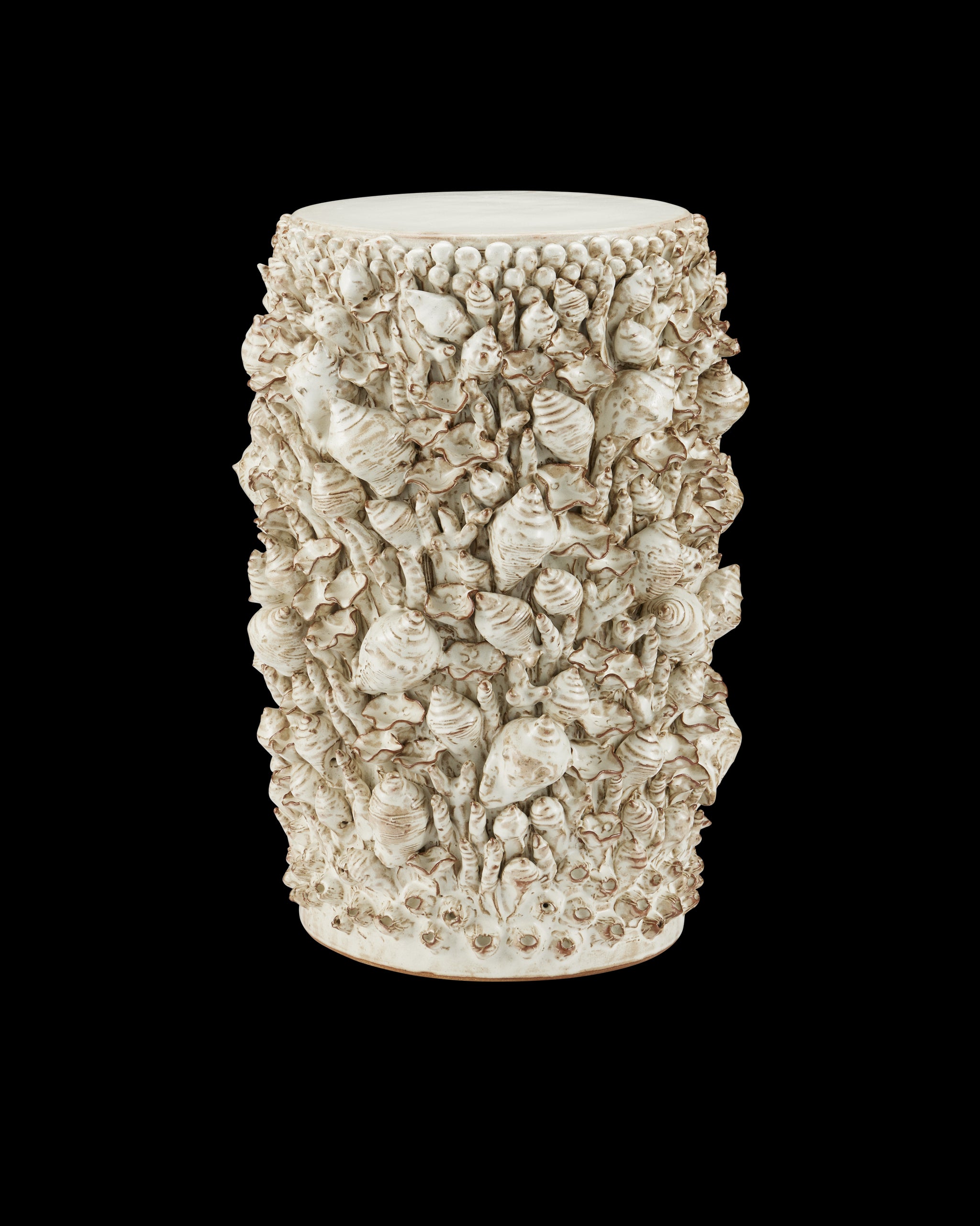 Currey & Company Corfu Ivory Accent Table