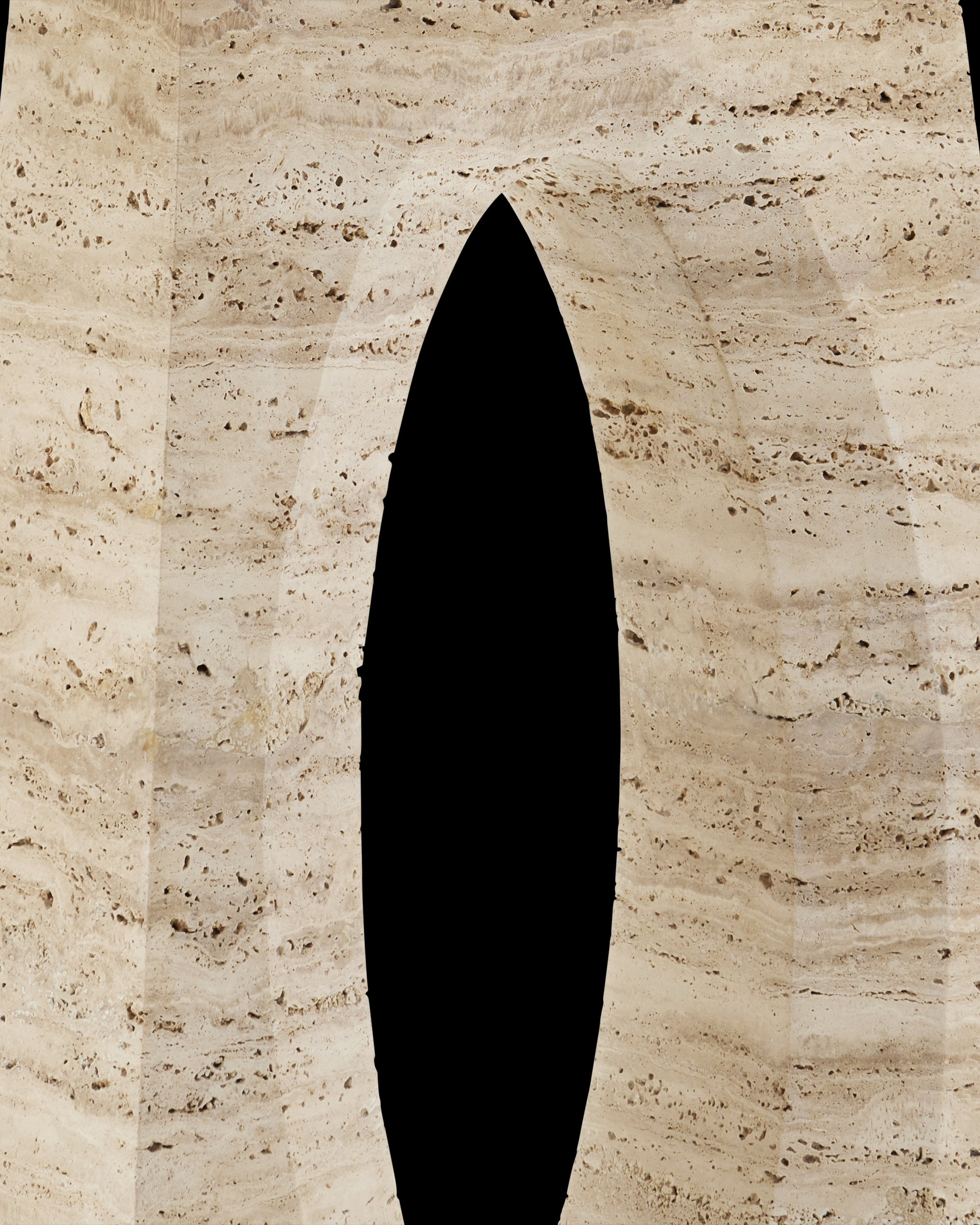 Currey & Company Demi Travertine Console Table