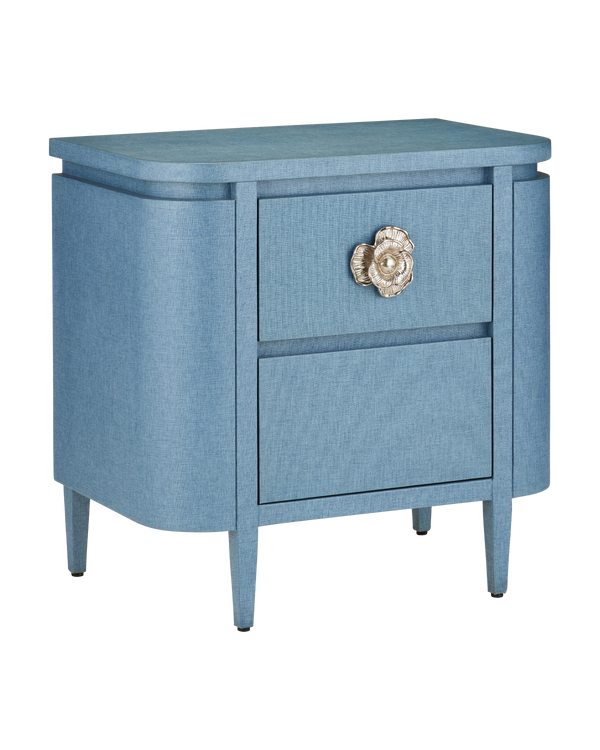 Currey & Company Briallen Blue Nightstand