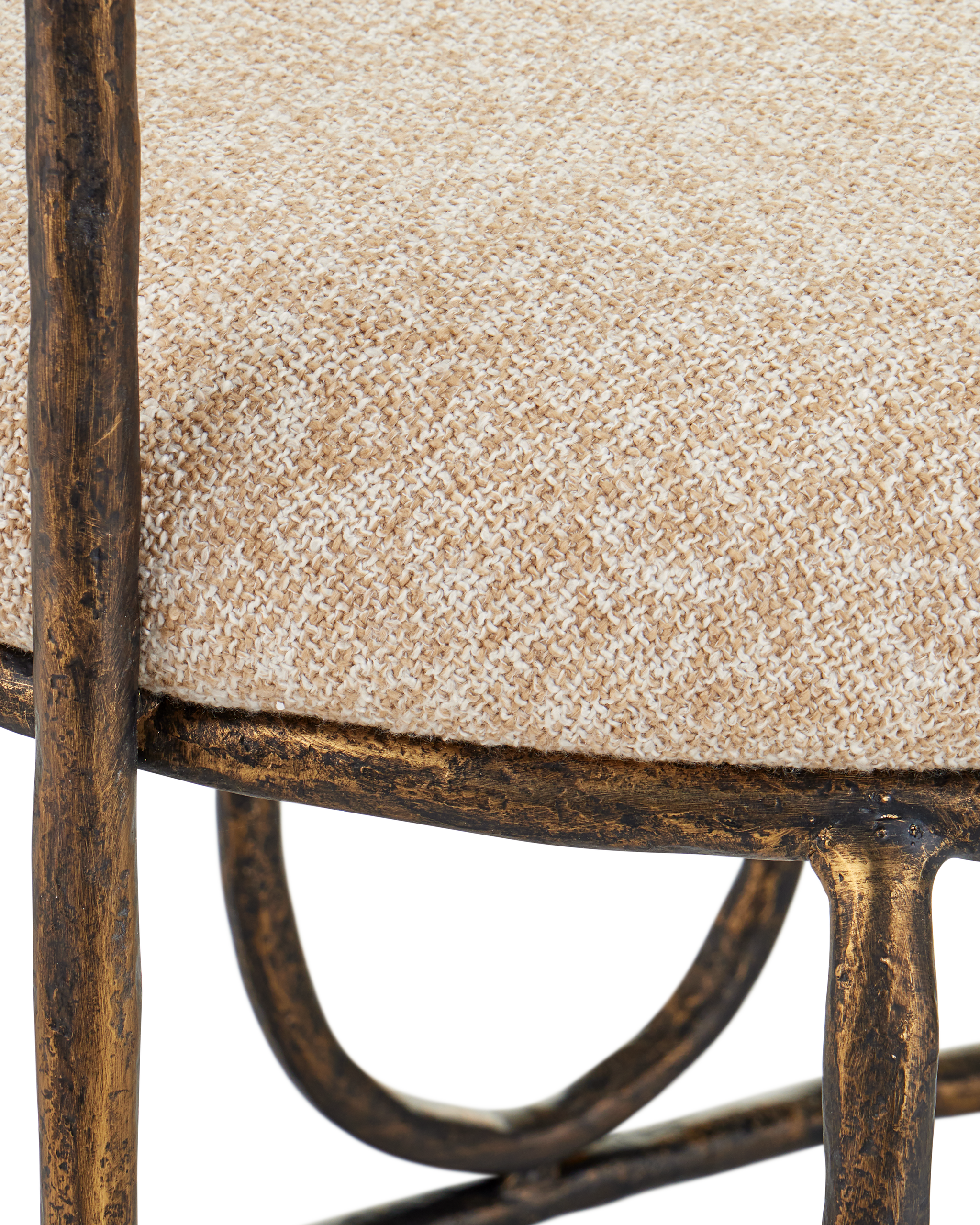 Currey & Company Euclid Chair, Boucle Seashell