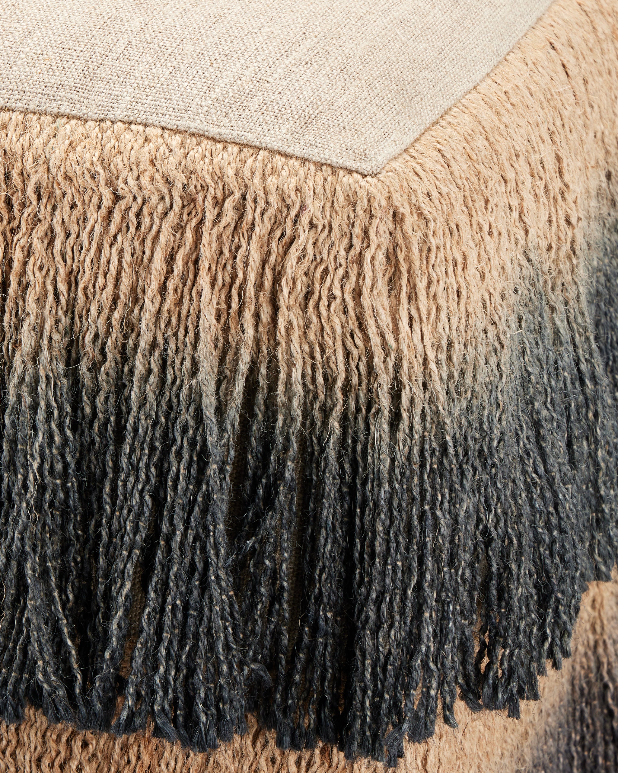 Currey & Company Jute Fringe Ottoman