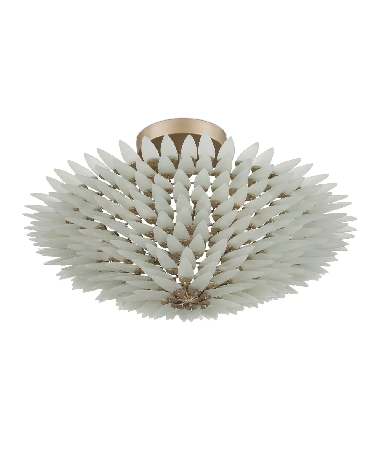 Currey & Company 12" X 22" Dahlia 3 Light Semi Flush Mount