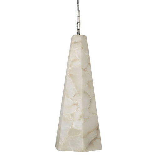 Jamie Young Borealis Tall Hexagon Pendant In Alabaster