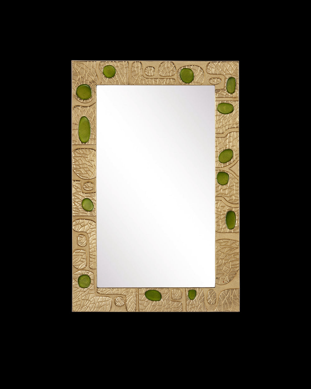 Currey & Company Beau Monde Gold & Green Mirror
