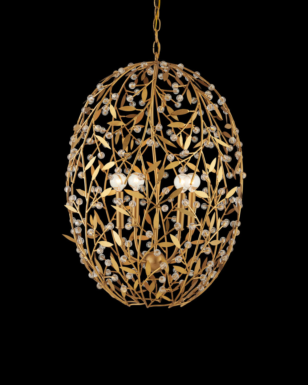 Currey & Company Secret Garden Gold Chandelier