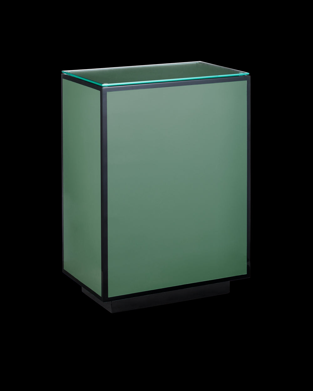 Currey & Company Green Lacquer Side Table