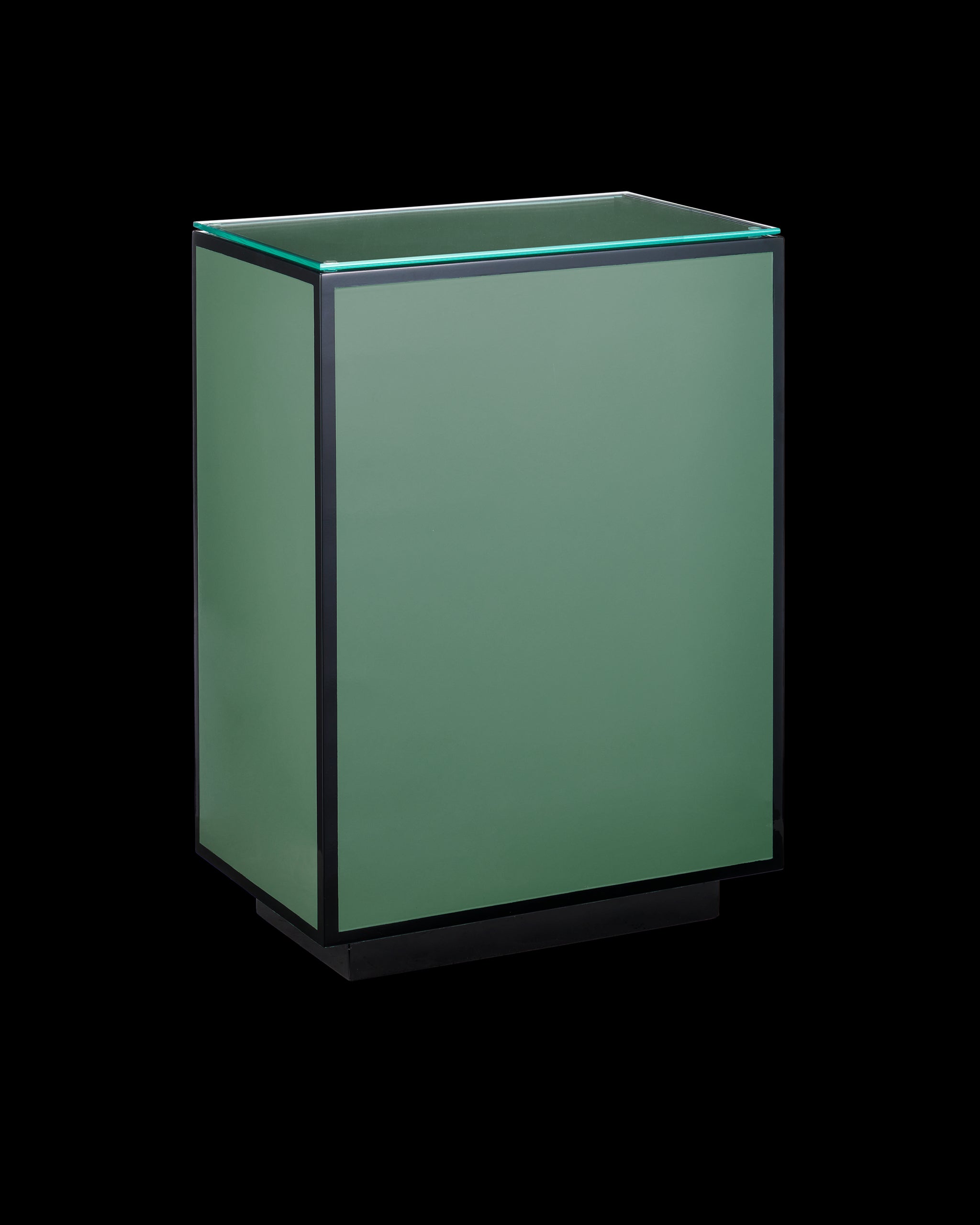 Currey & Company Green Lacquer Side Table
