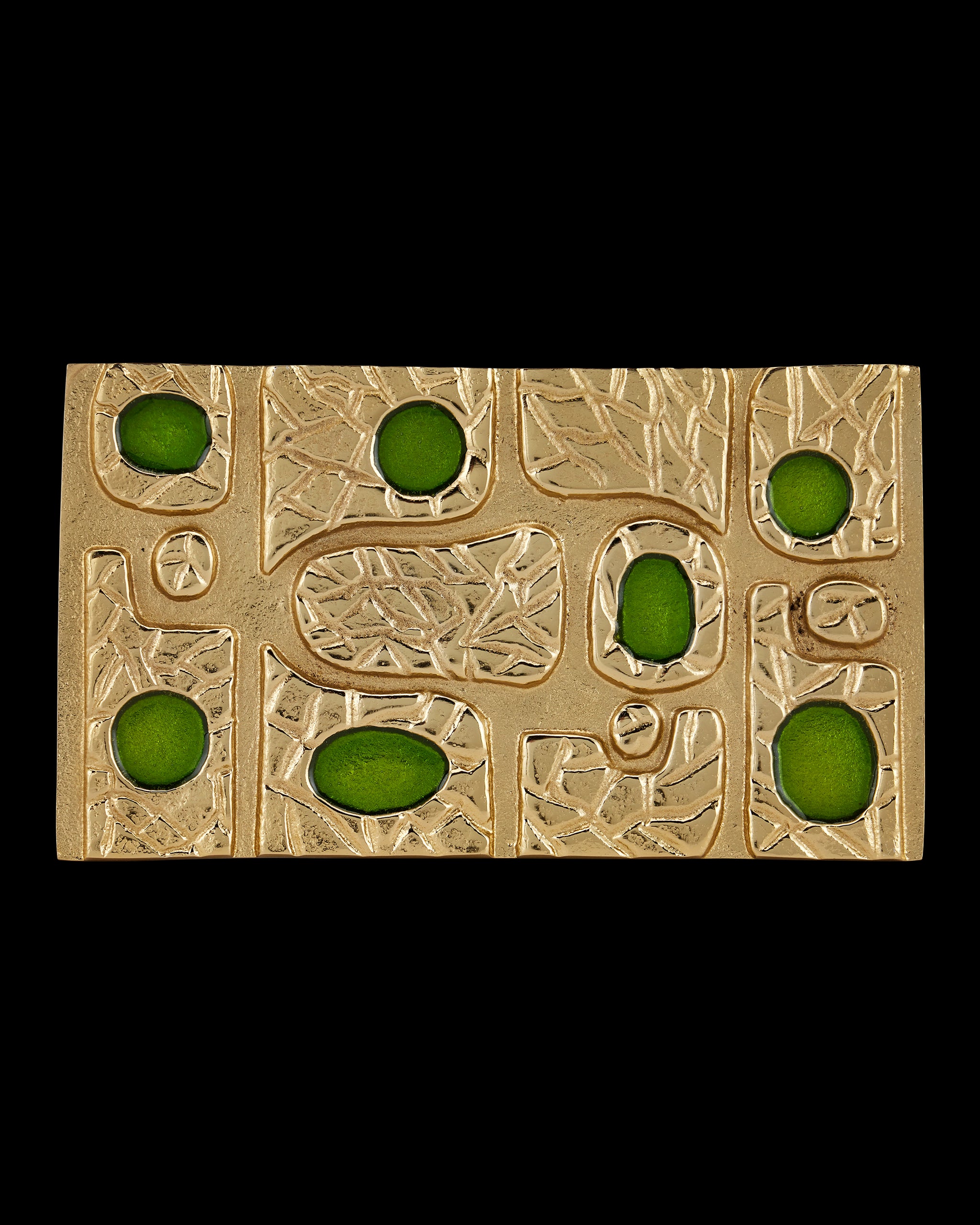 Currey & Company Beau Monde Gold & Green Box