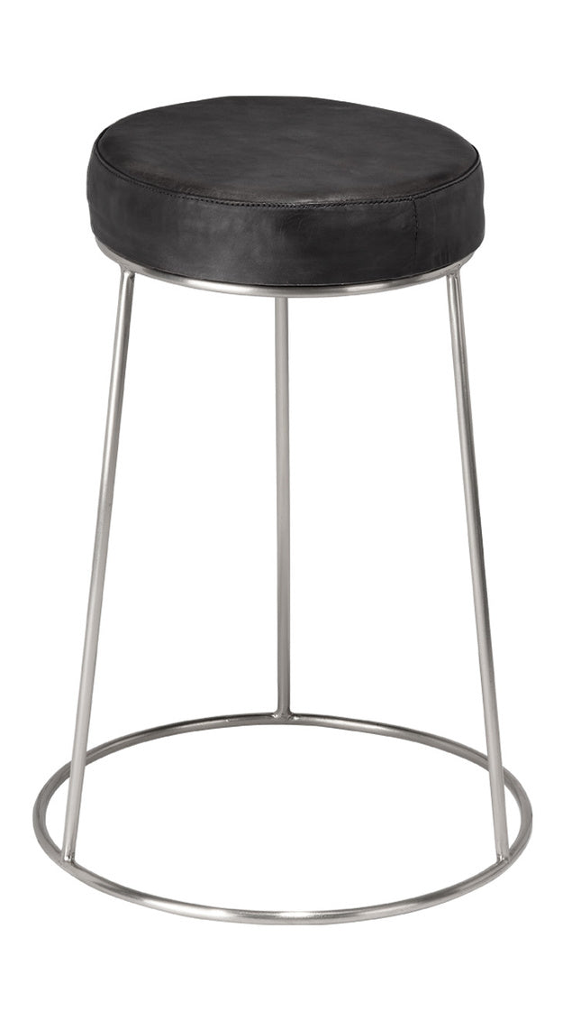 Henry Round Leather Counter Stool Lifestyle by JY