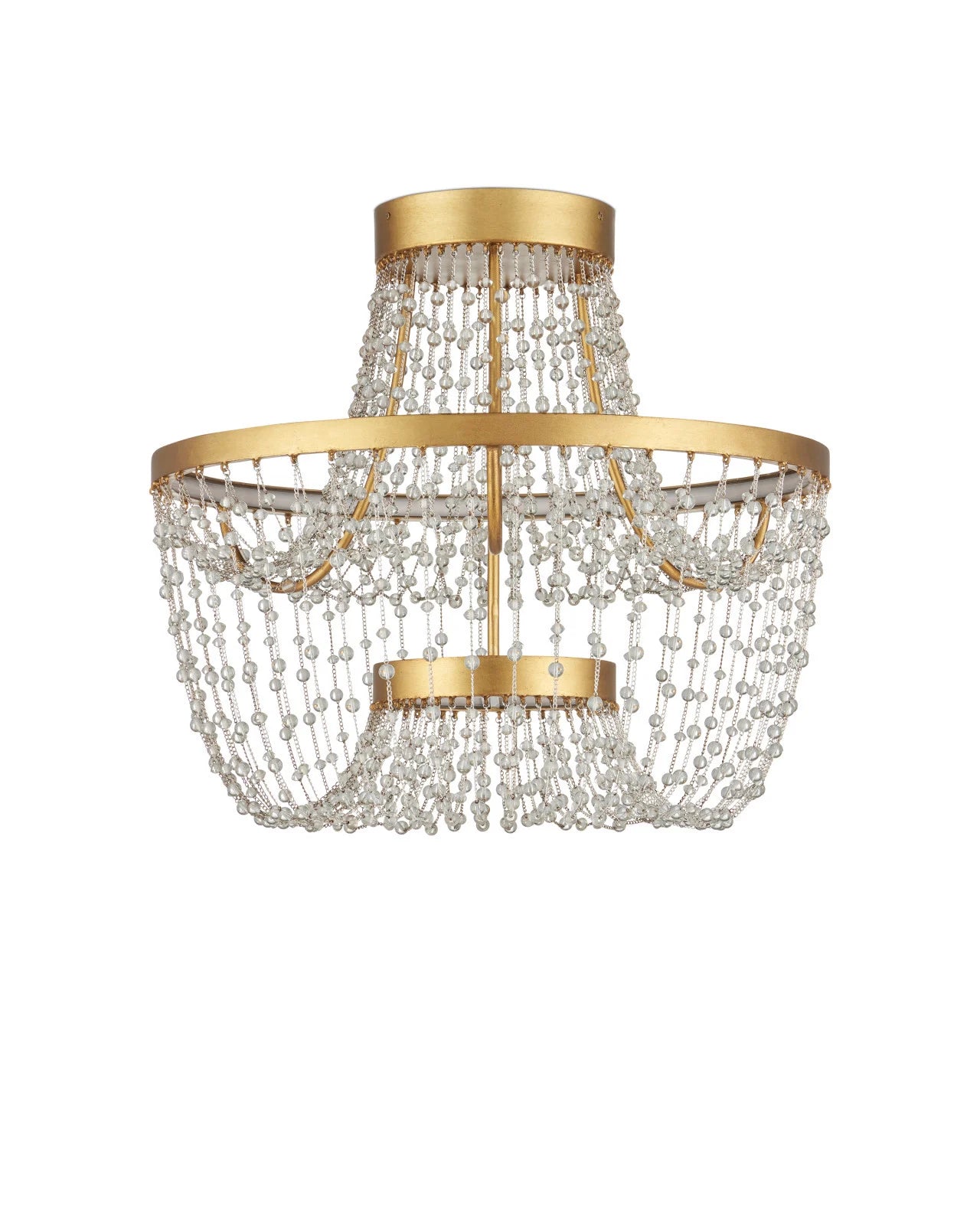 Currey & Company 20.5" X 22" Mademoiselle 2 Light Semi Flush Mount