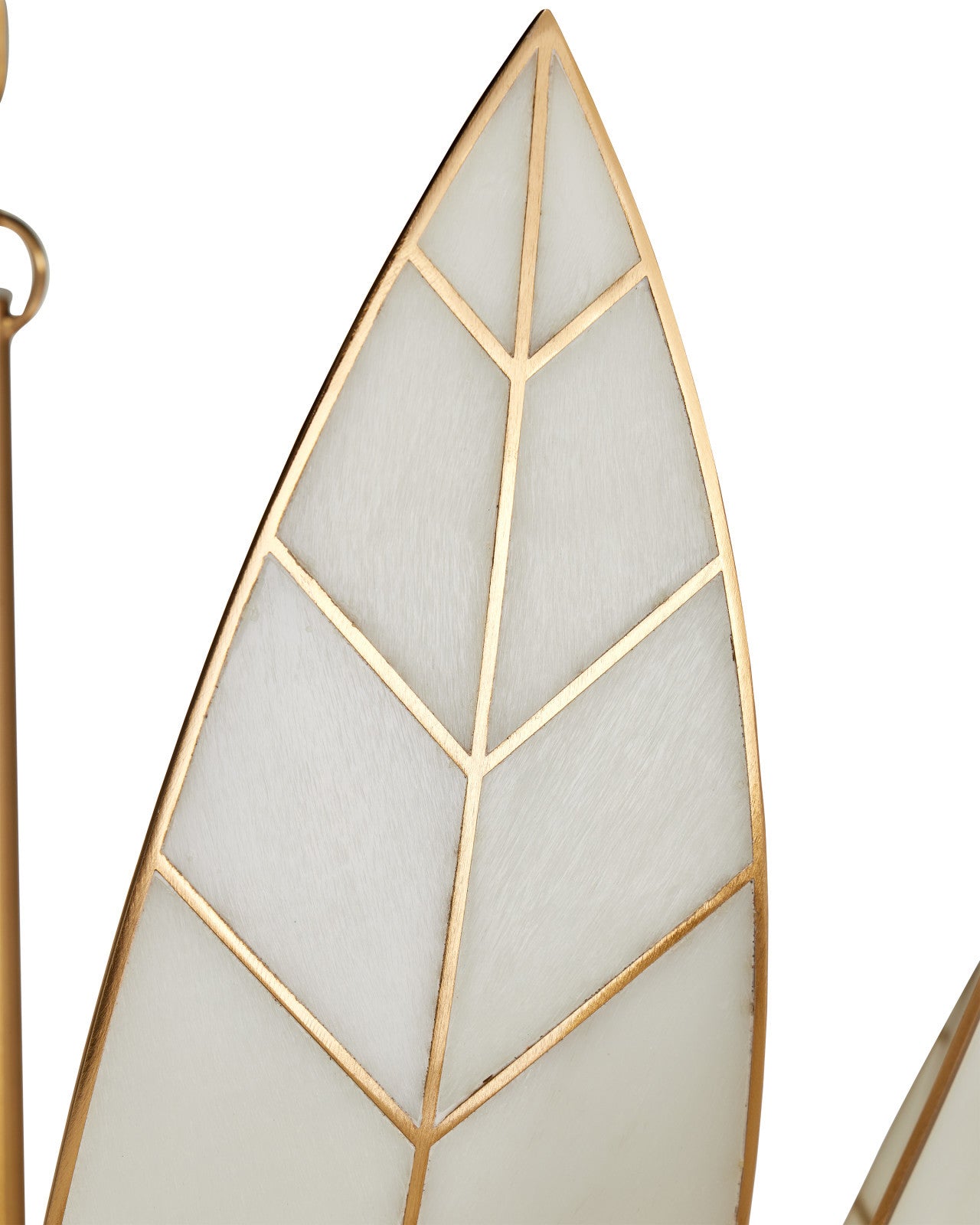 Currey & Company Lamina 35" Antique Brass 3 Light Chandelier