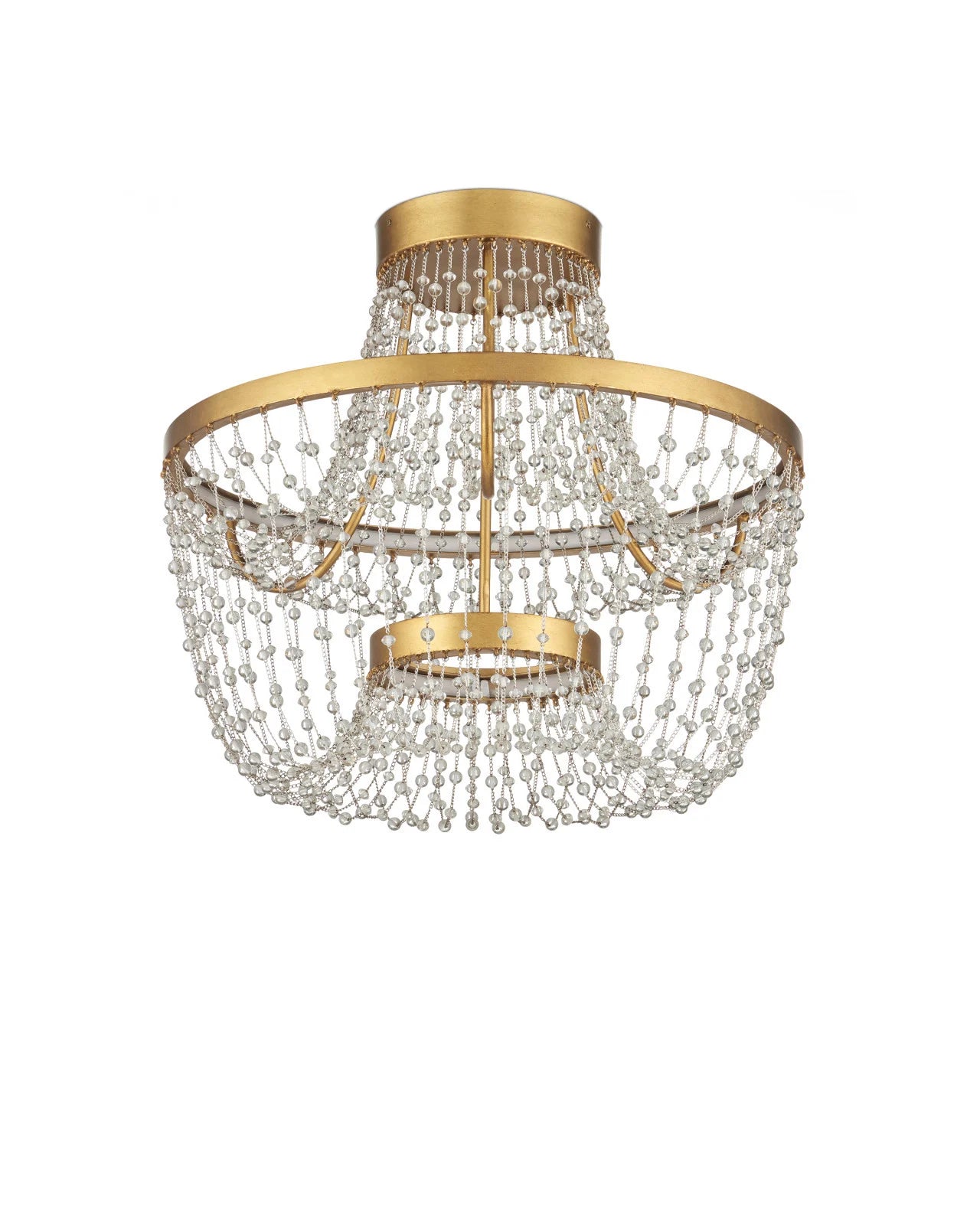 Currey & Company 20.5" X 22" Mademoiselle 2 Light Semi Flush Mount