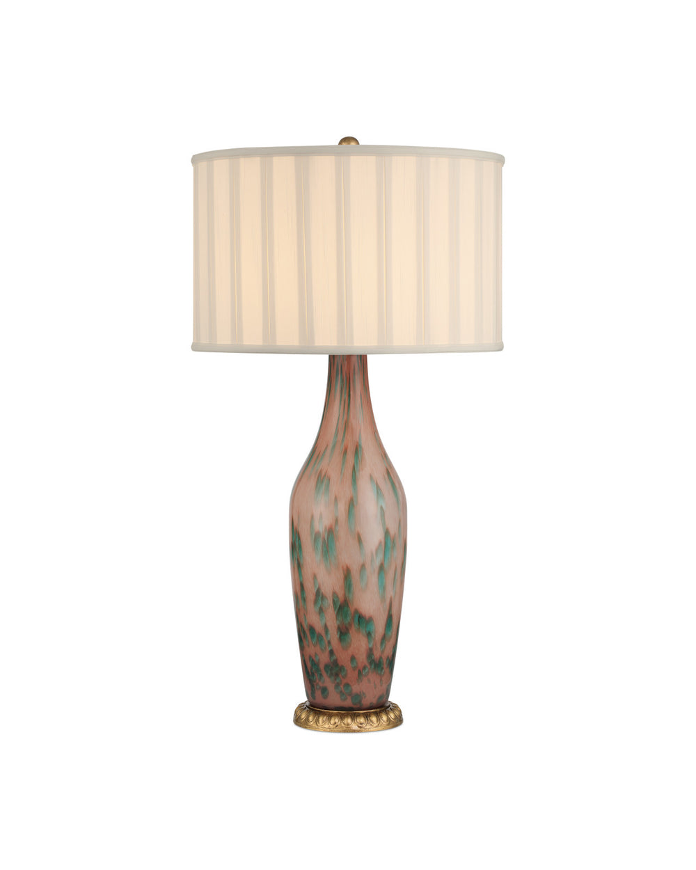 Currey & Company Brielle Pale Pink Glass Table Lamp