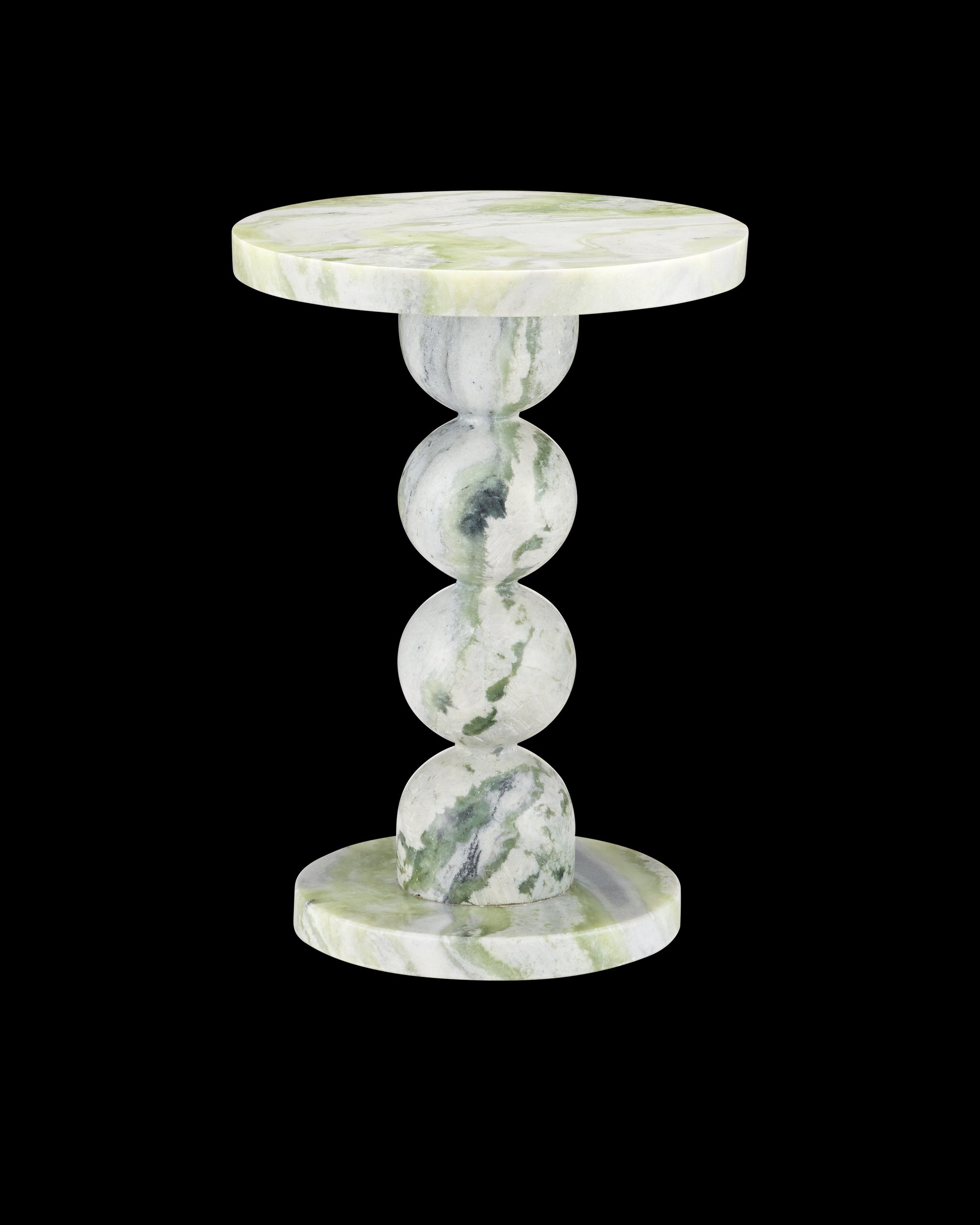 Currey & Company Turner Green Onyx Accent Table