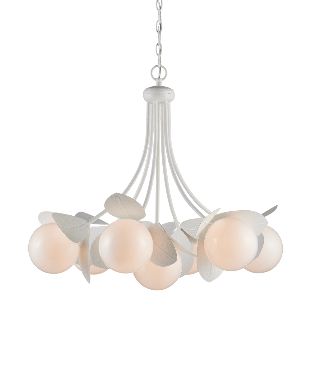Currey & Company Effloresce White Chandelier