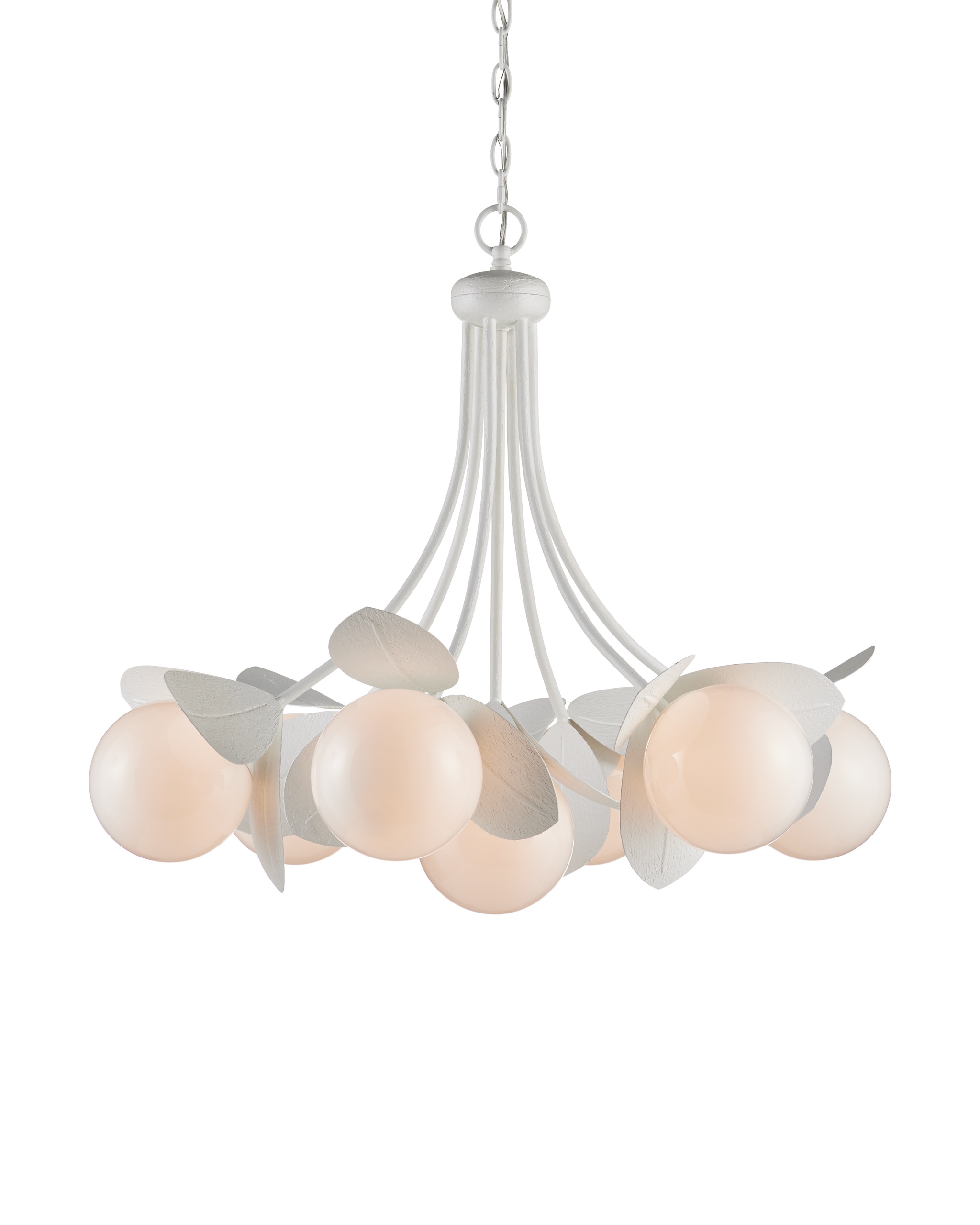 Currey & Company Effloresce White Chandelier